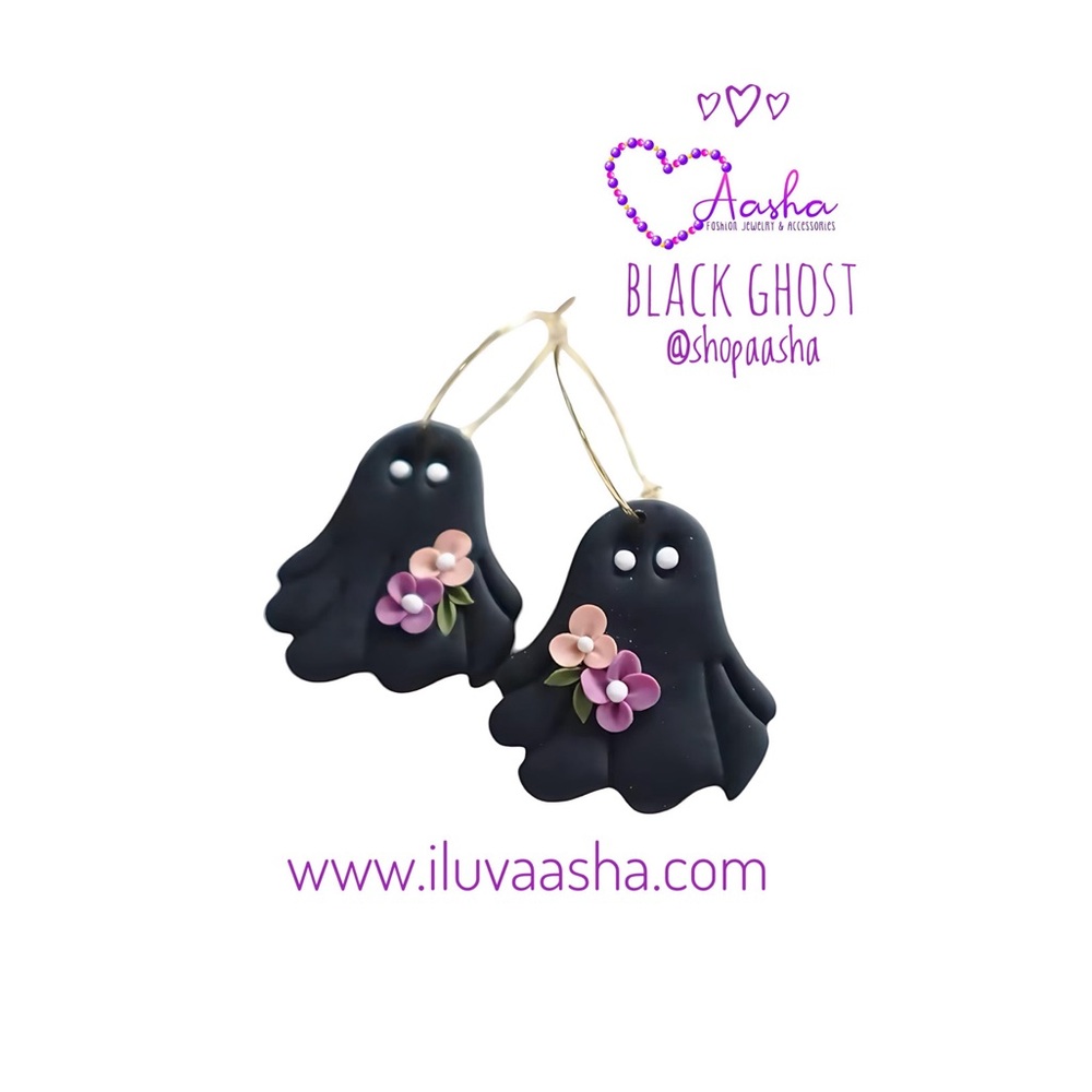 Black Ghost Earrings